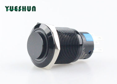 Китай Black Aluminum Push Button Switch 110V 220V Ring LED Illuminated Momentary дистрибьютор
