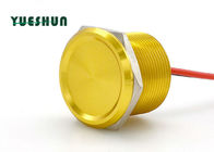 Китай Алюминиевый Пьезо переключатель кнопки ОТСУТСТВИЕ тела желтого цвета лампы 25мм 24ВАК 100мА компания